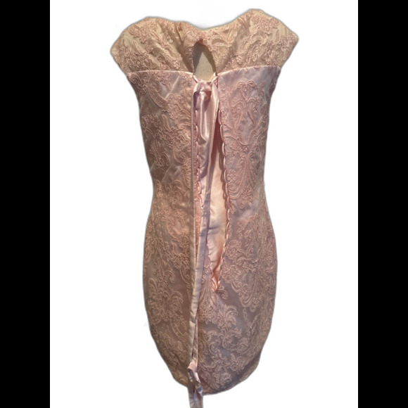 Light pink Formal Dress With Beading,  Sheer Jacket And Corset Back - Picture 4 of 4